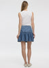 Mini-jupe en denim avec ourlet à volants
