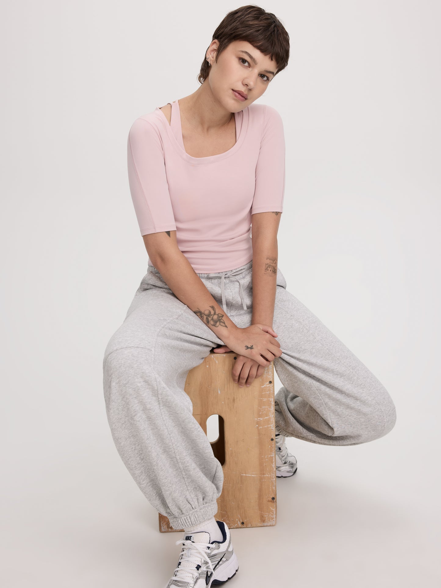 Fitted Scoop-Neck Tee - PULSE (R) Hyba