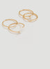 Rings with Pearls - Set of 4