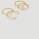 Rings with Pearls - Set of 4