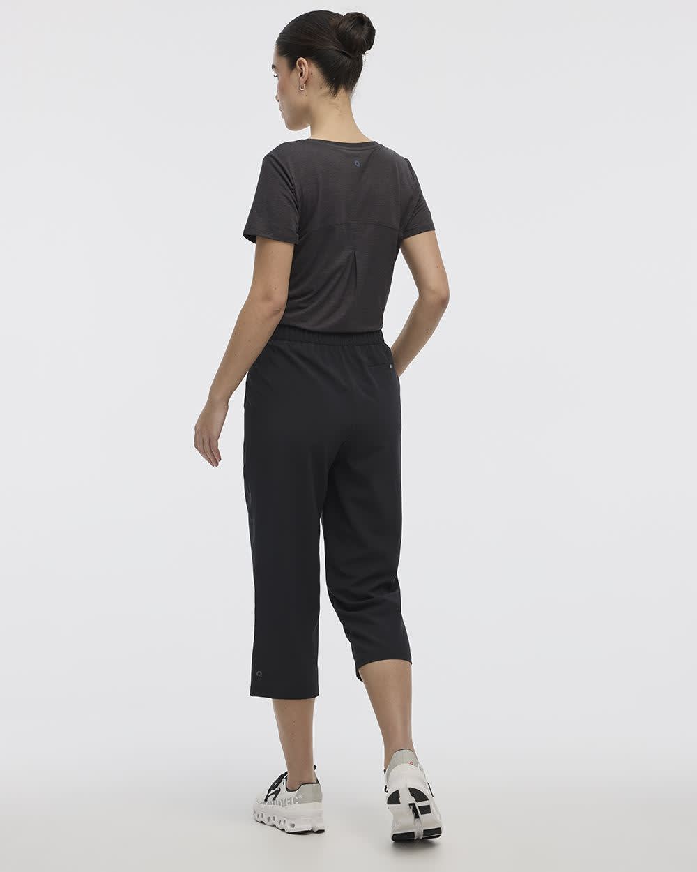 Textured Woven Capri Pant - Hyba
