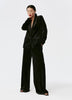 Wide-Leg High-Rise Velvet Pant