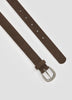 Skinny Faux-Suede Belt with Utility Pocket