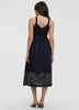 Sleeveless V-Neck Midi Dress with Soutache Embroideries