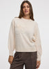 Long-Sleeve Crew-Neck Sweater with Soutache Flowers