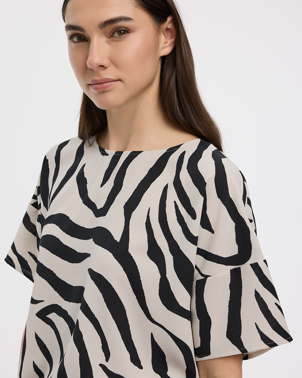 Crew-Neck T-Shirt Blouse