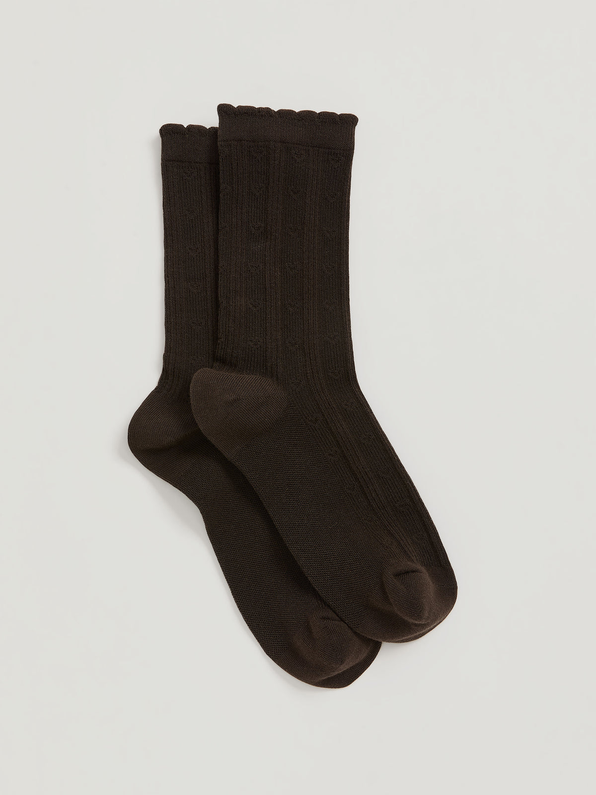 Heart Pointelle Crew Socks