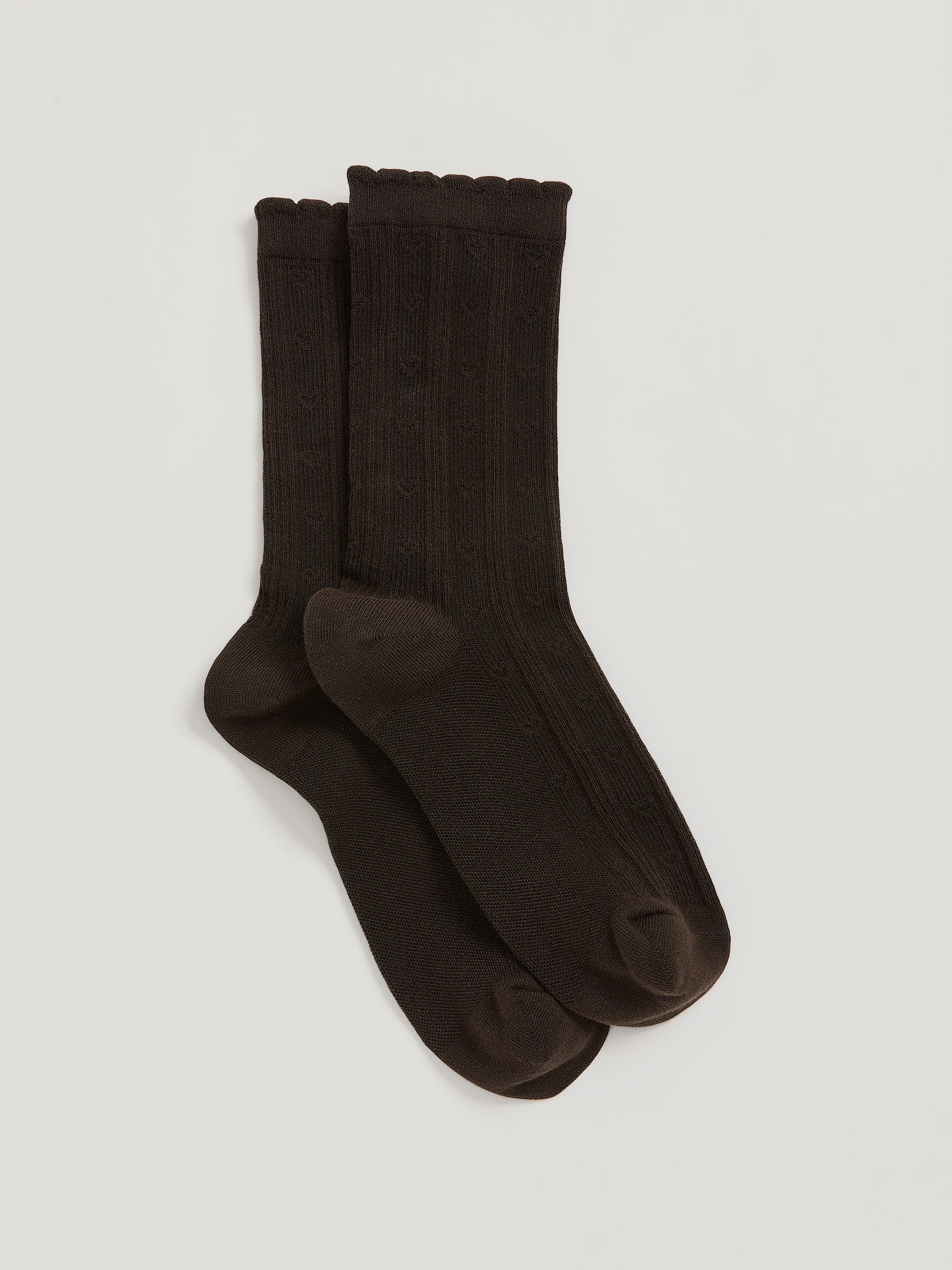 Heart Pointelle Crew Socks