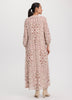 Ruffled V-Neck Maxi Dress