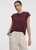Linen-Blend Extended-Sleeve Crew-Neck Tee