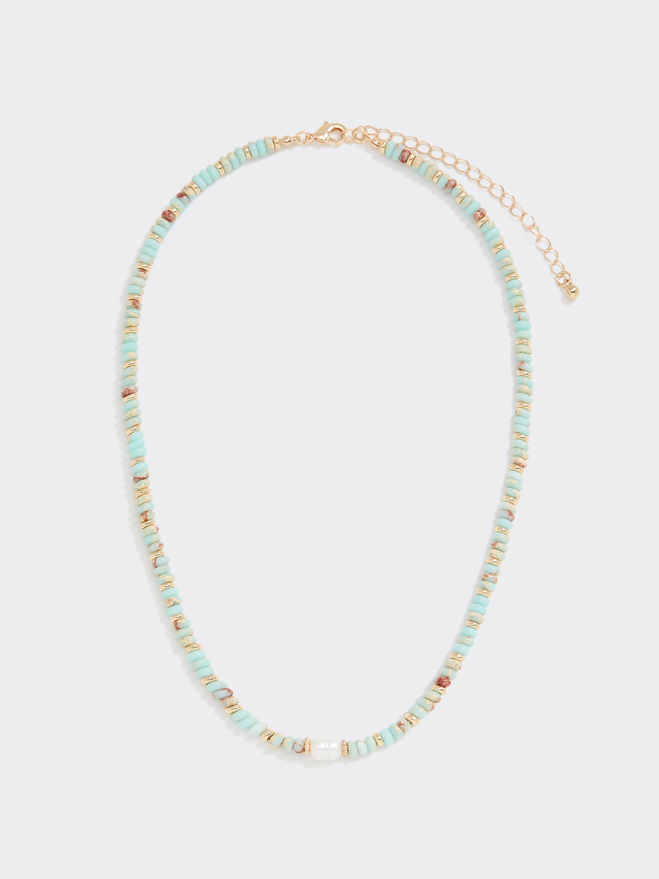 Beaded Short Necklace with Freshwater Pearl