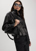 Belted Faux Leather Jacket