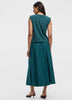 Sleeveless Crew-Neck Top with Shoulder Pads