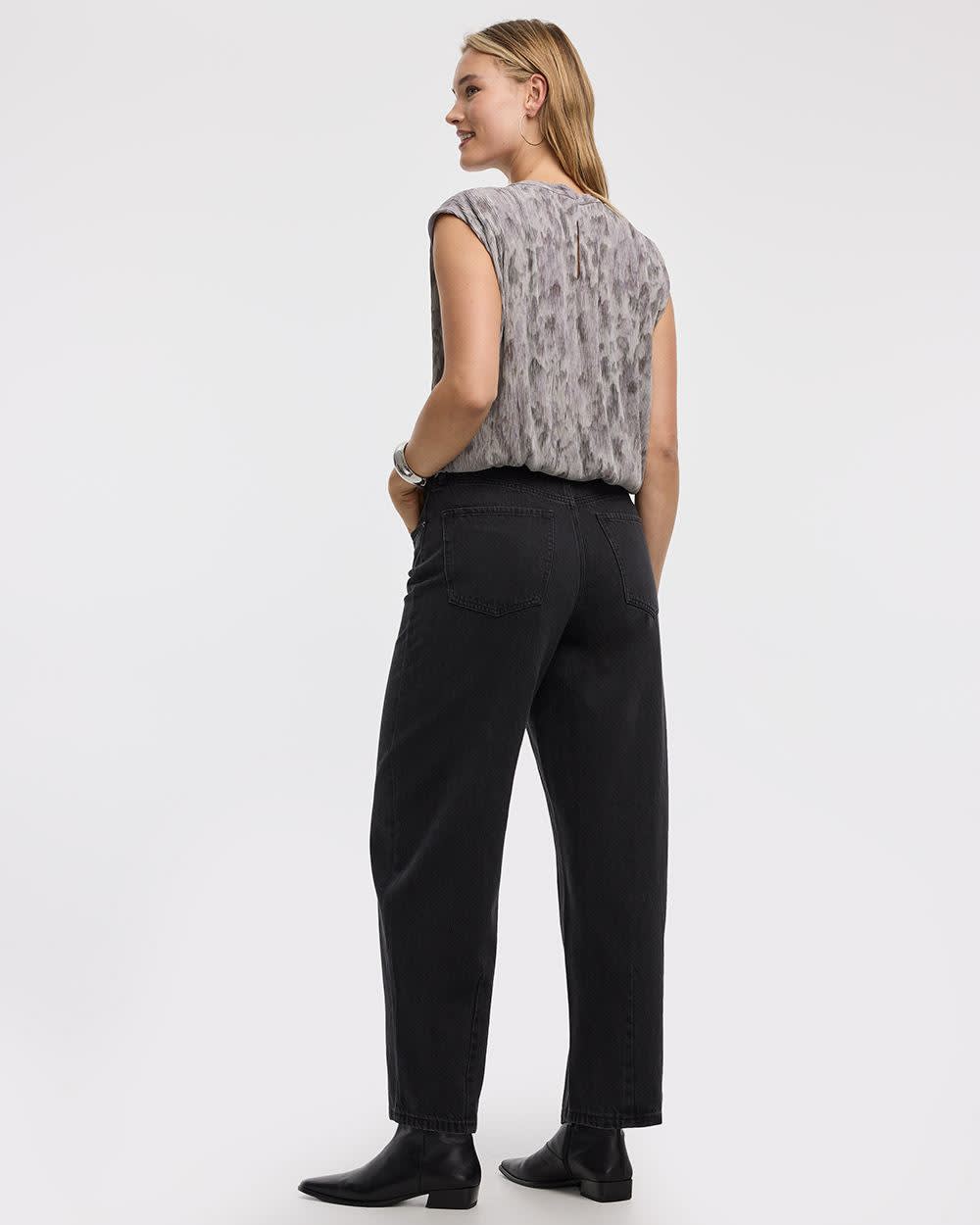 Camisole en tricot plissé à col rond