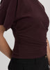 Short-Sleeve Crew-Neck Tee with Shirred Sides