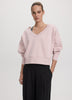 Long-Sleeve V-Neck French Terry Sweatshirt - Hyba