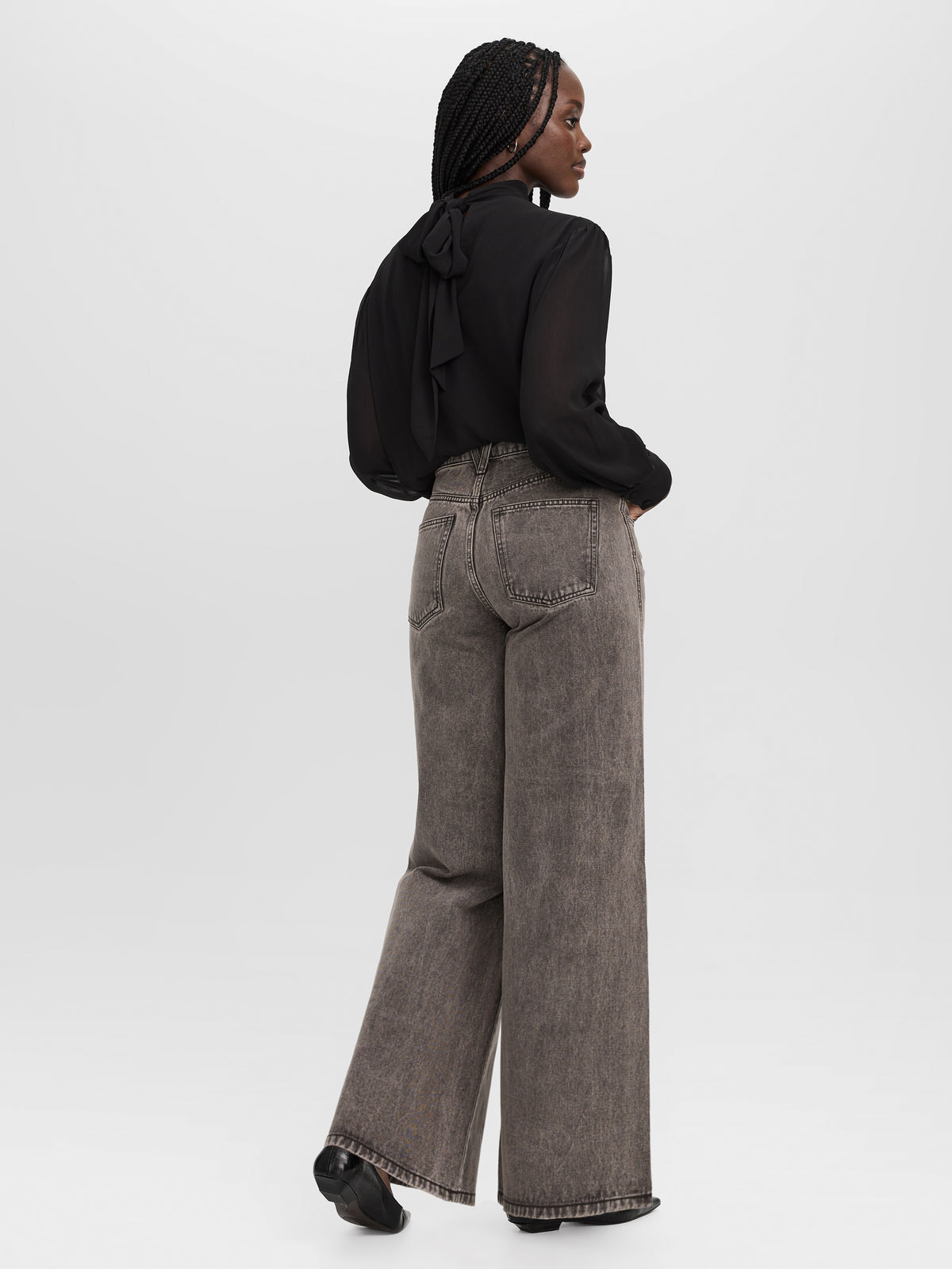 Wide-Leg High-Rise Jean