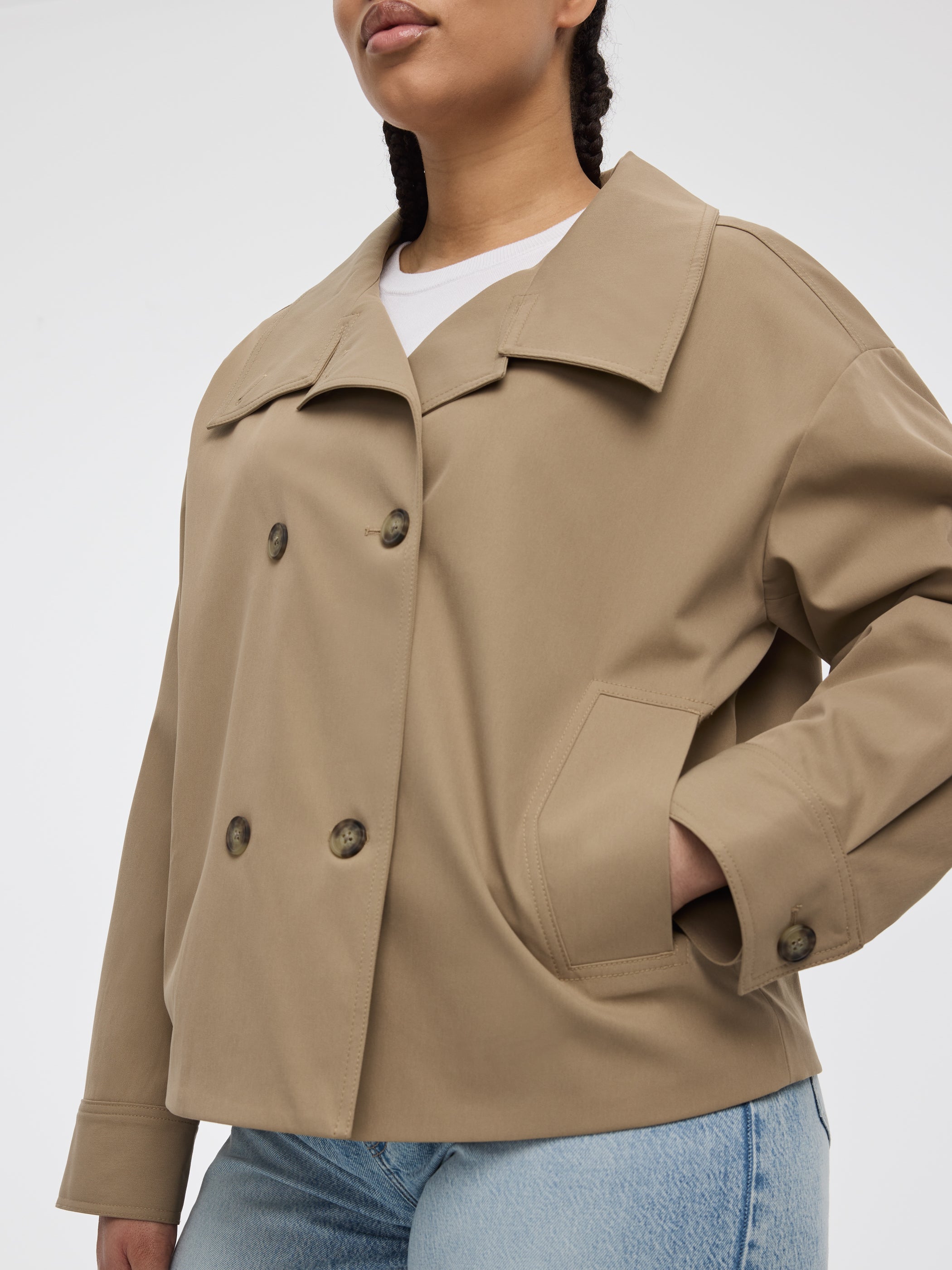 Short Mock-Neck Coat