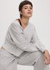 Long-Sleeve V-Neck French Terry Sweatshirt - Hyba
