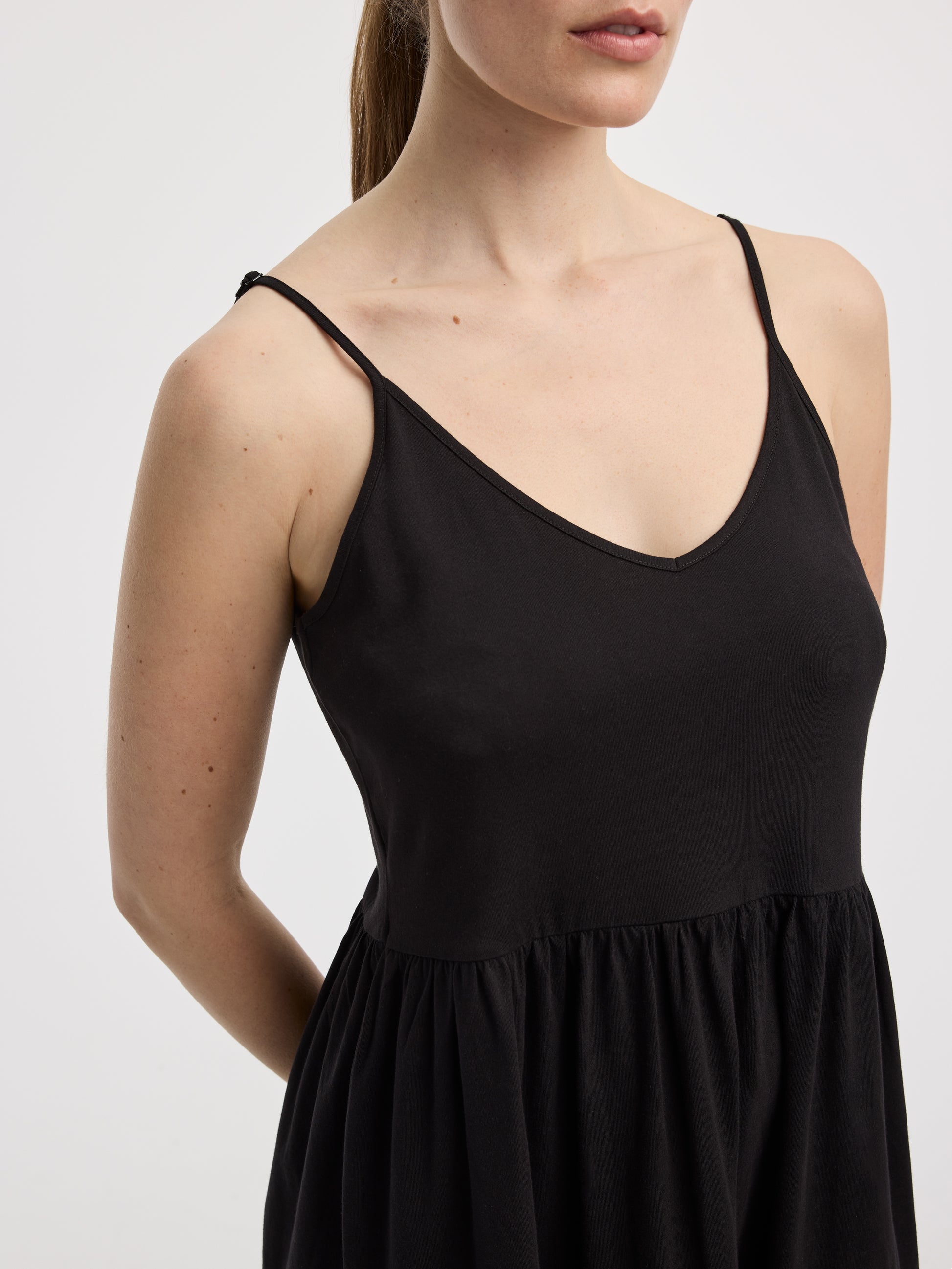 Sleeveless V-Neck Midi Dress