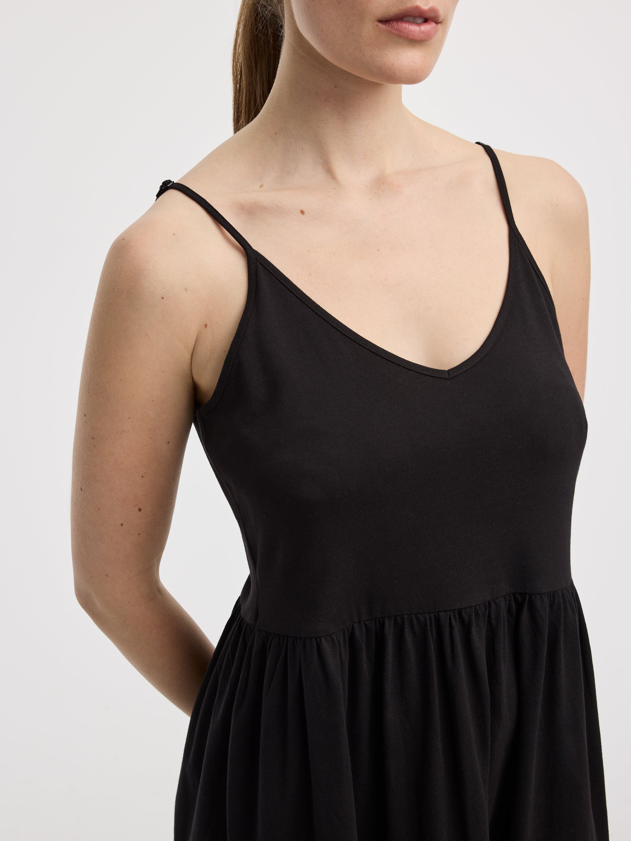 Sleeveless V-Neck Midi Dress