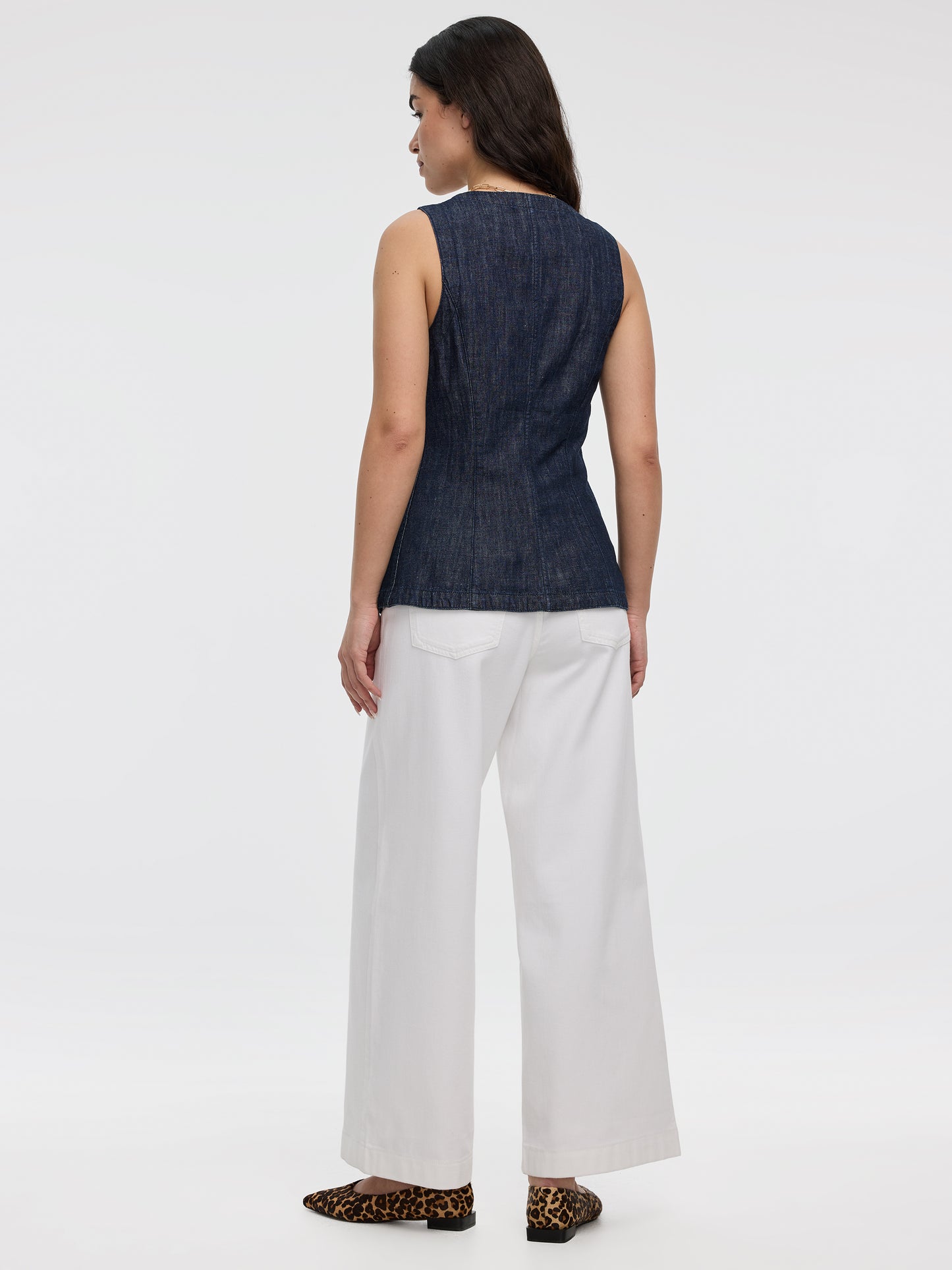 Veste sans manches en denim