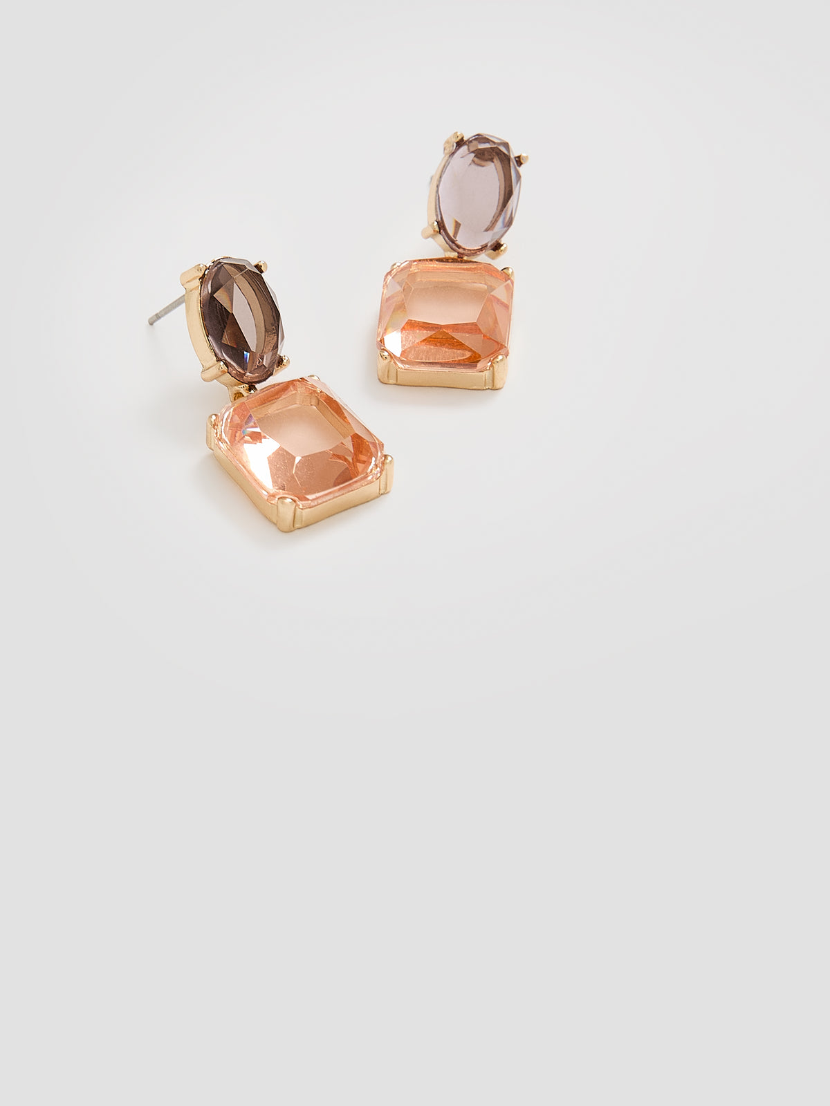 Pendant Earrings with Glass Stones