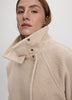 Mock-Neck Bouclé Coat