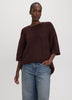 Elbow-Sleeve Crew-Neck Boxy Sweater