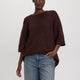Elbow-Sleeve Crew-Neck Boxy Sweater