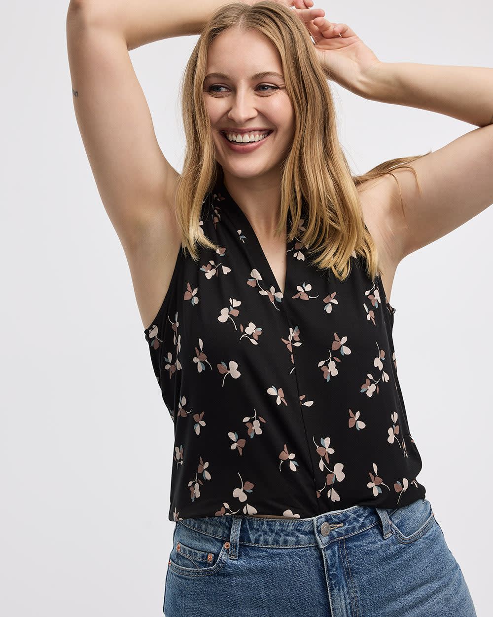 Haut sans manches à col V