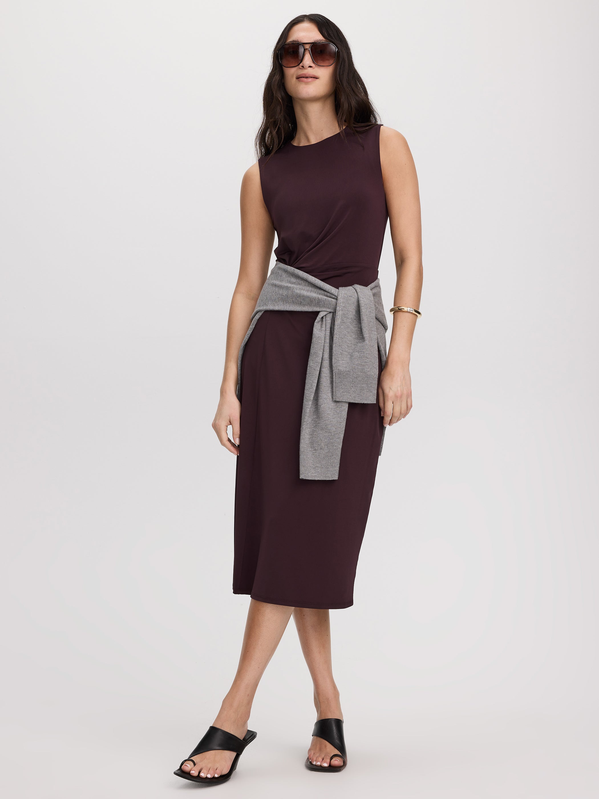 Sleeveless Midi Fitted Dress