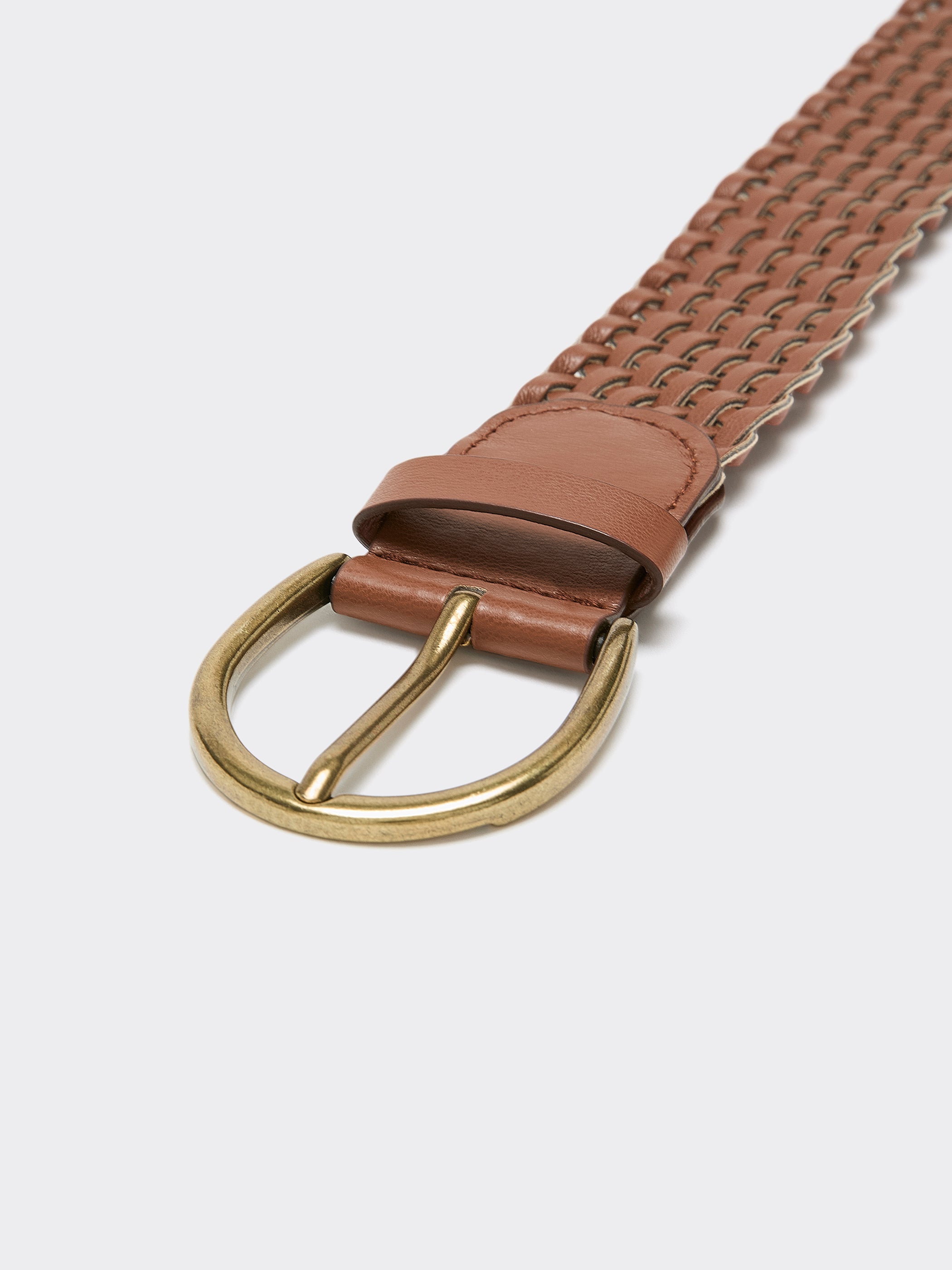 Braided Faux Leather Belt