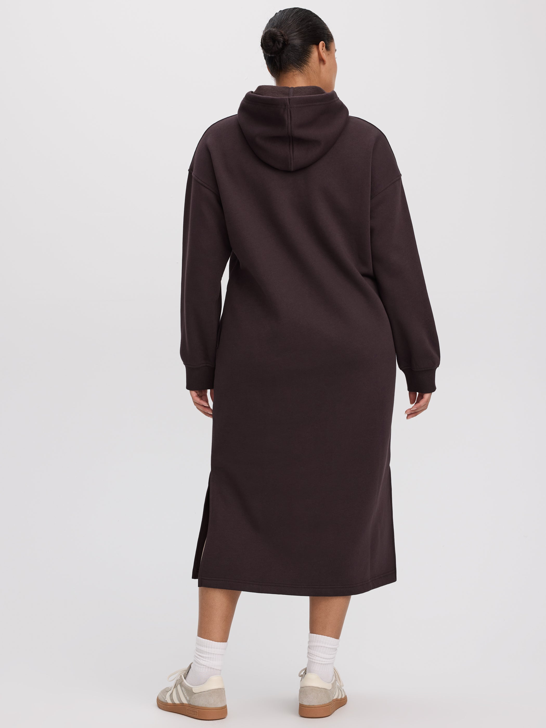Women's French Terry Hooded Midi Dress with Side Slit | Reitmans