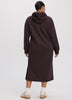 French Terry Hooded Midi Dress