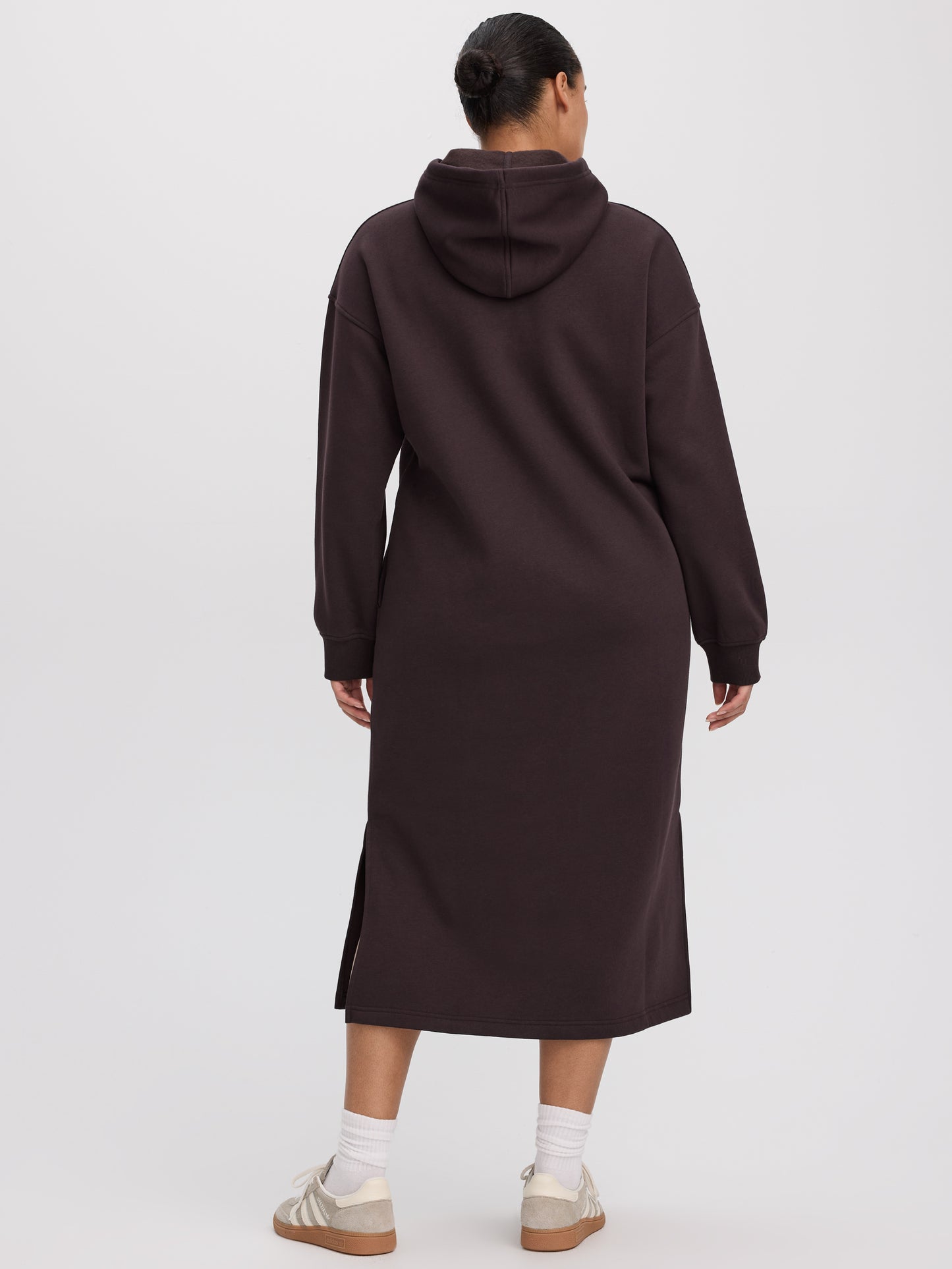 French Terry Hooded Midi Dress