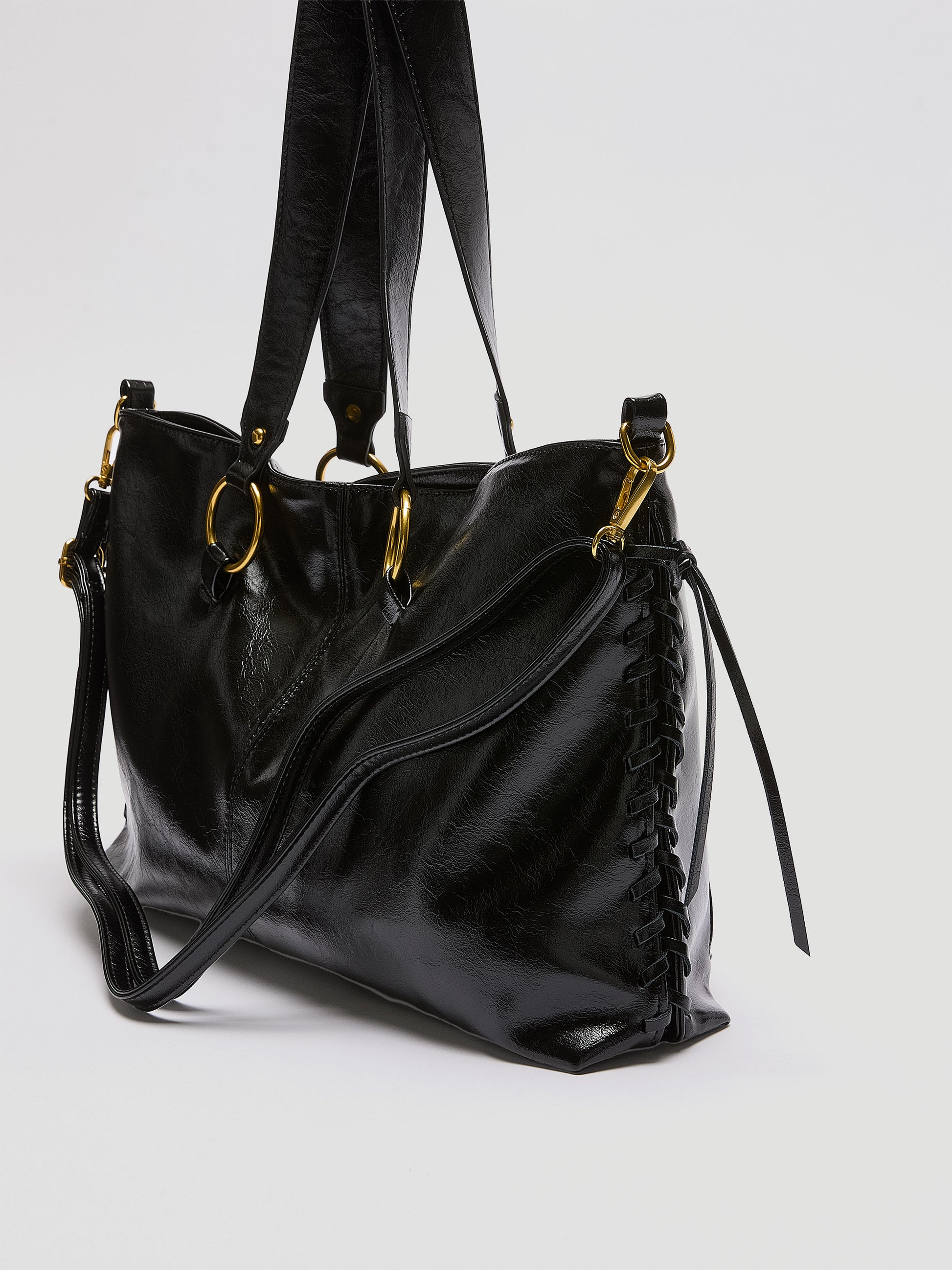 Faux Leather Tote Bag