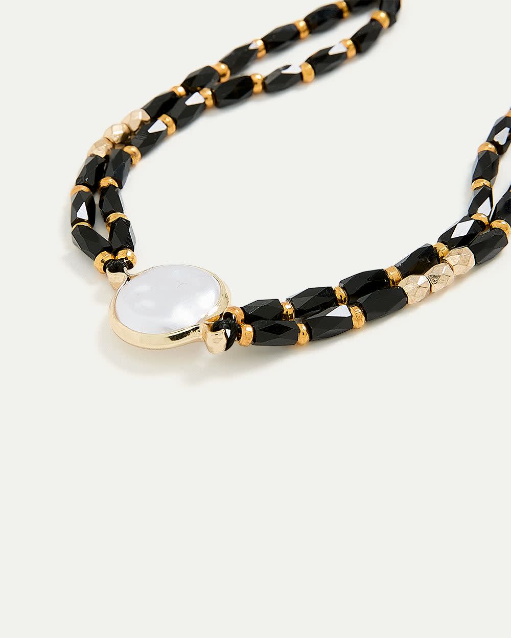 Beaded Bracelet with Pearl