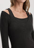 Long-Sleeve Off-the-Shoulder Top with Fooler Insert
