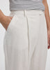 Linen-Blend Straight-Leg High-Rise Pant - Curvy Fit