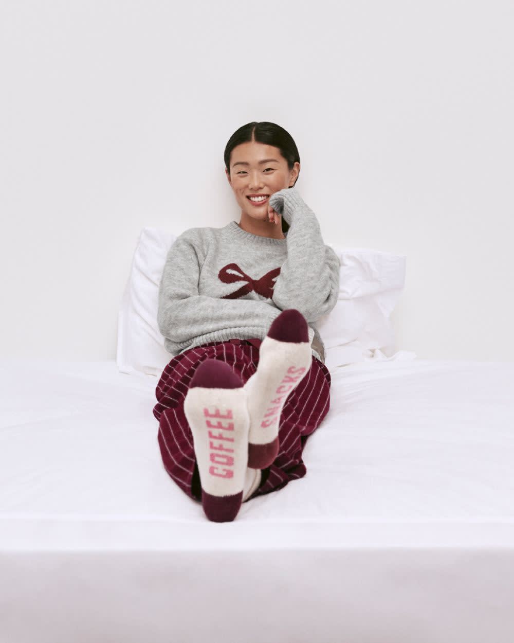 Bas d'hiver avec citation