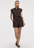 Extended-Sleeve Buttoned-Down Blouse