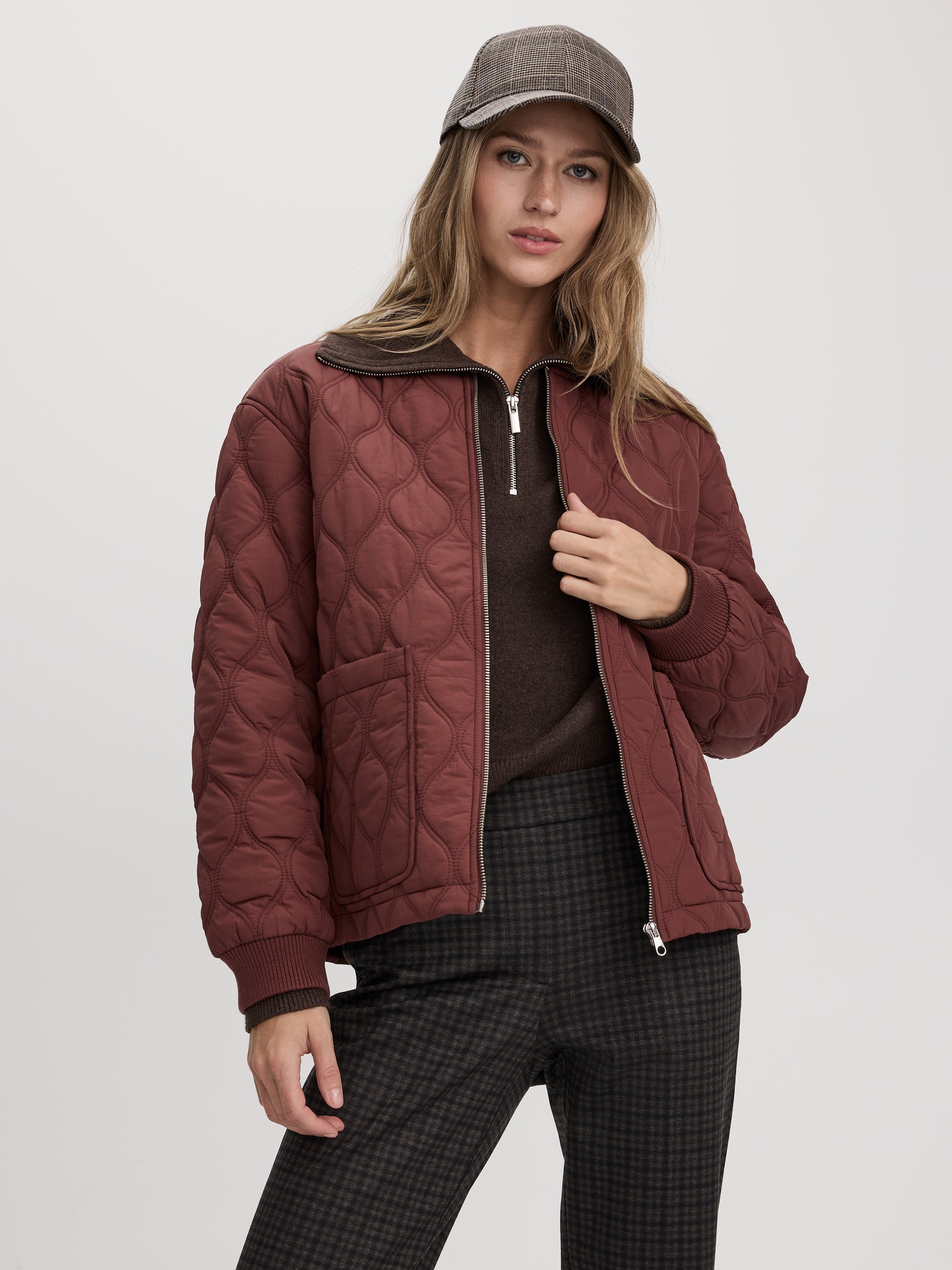 Quilted Bomber Jacket