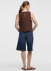 Crew-Neck Top with Self-Tie Sides