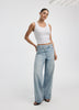 Wide-Leg Wrap-Waist Pant