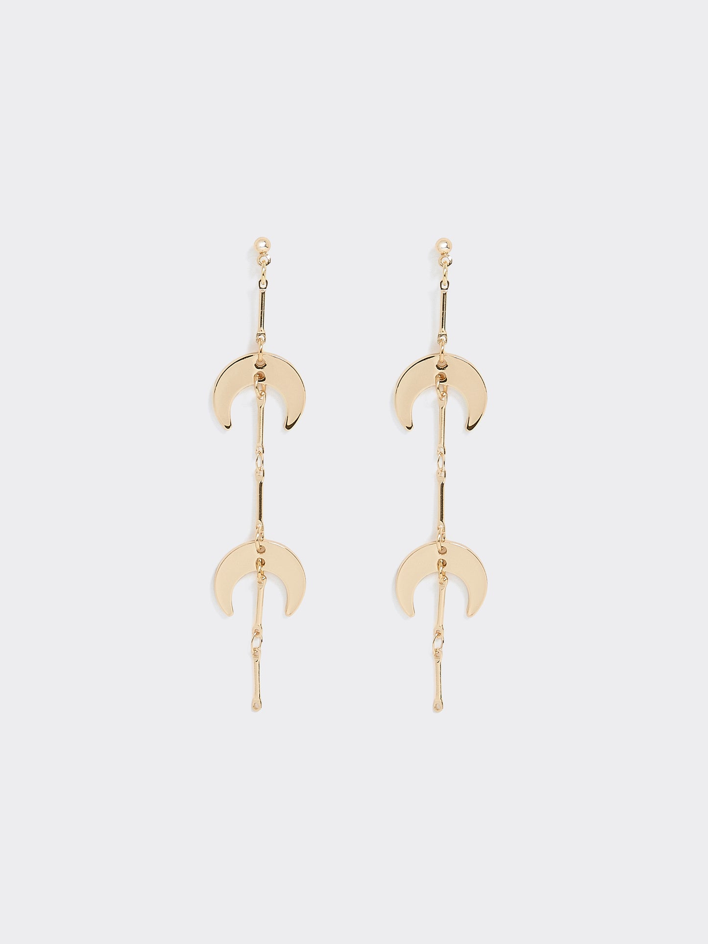 Earrings with Half-Moon Pendants