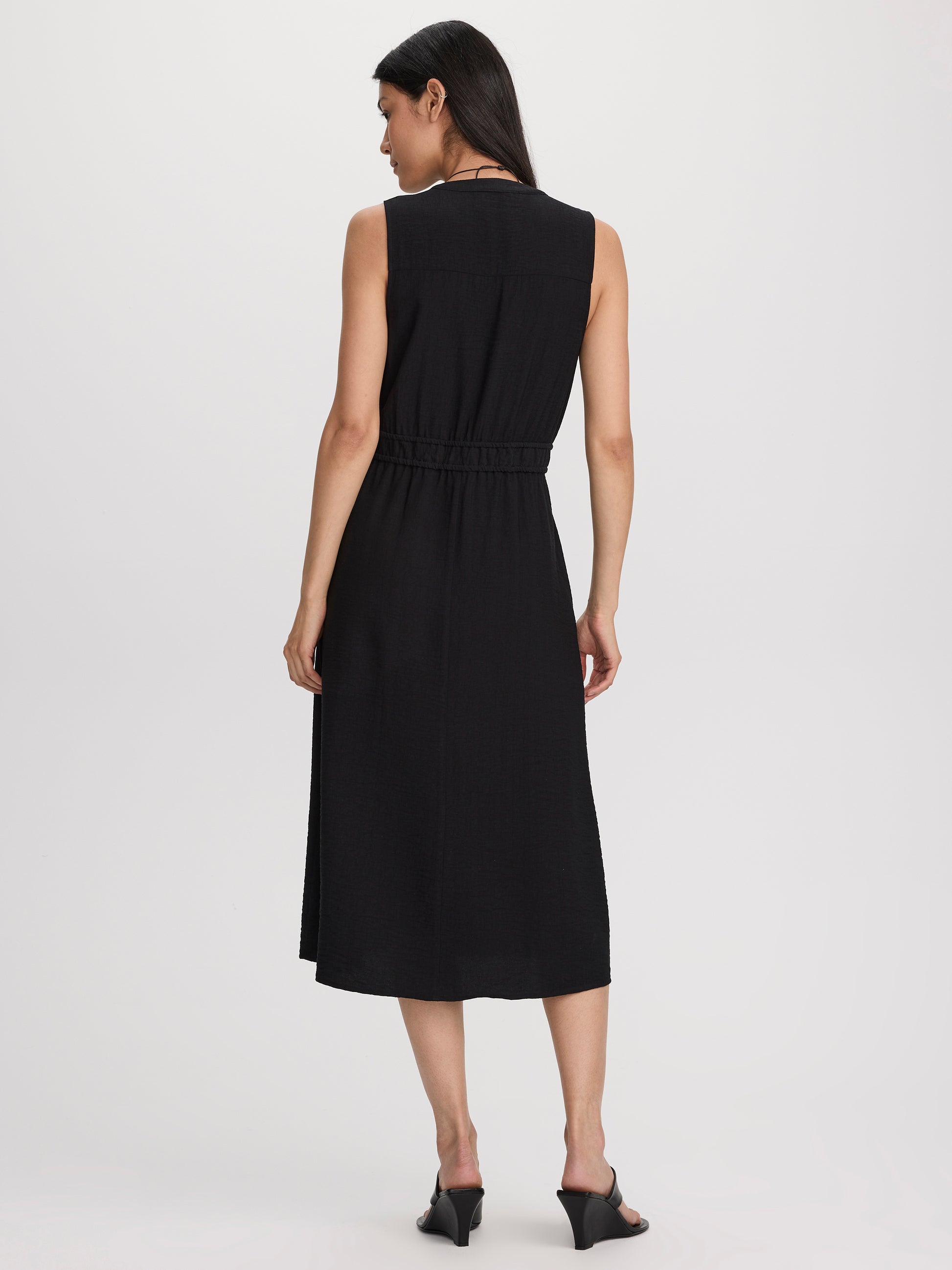 Sleeveless Midi Shirtdress