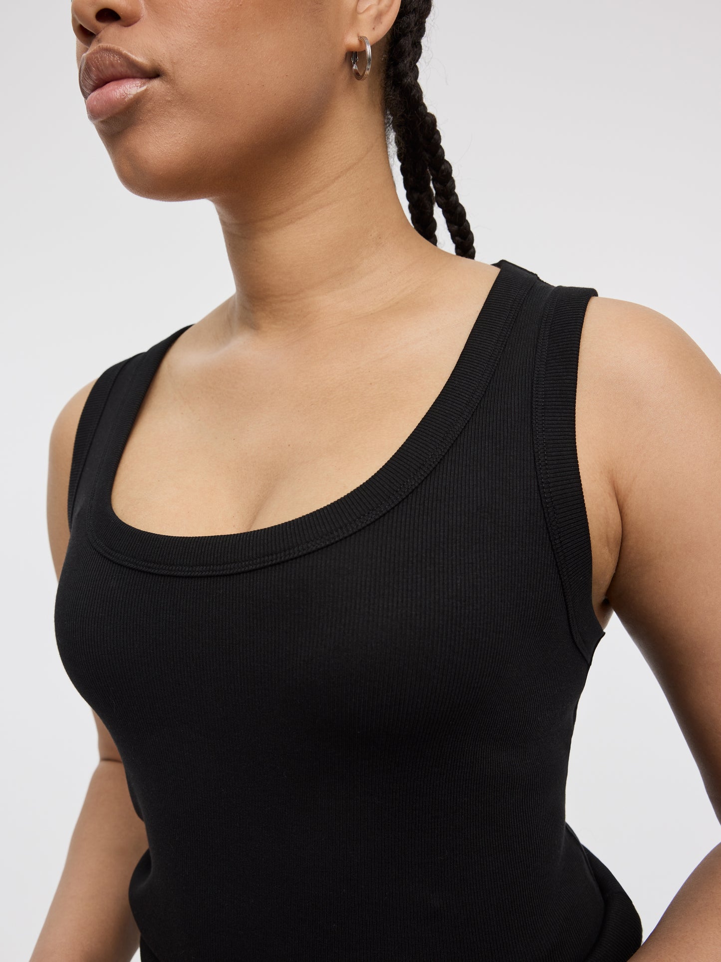 Scoop-Neck Ribbed Tank
