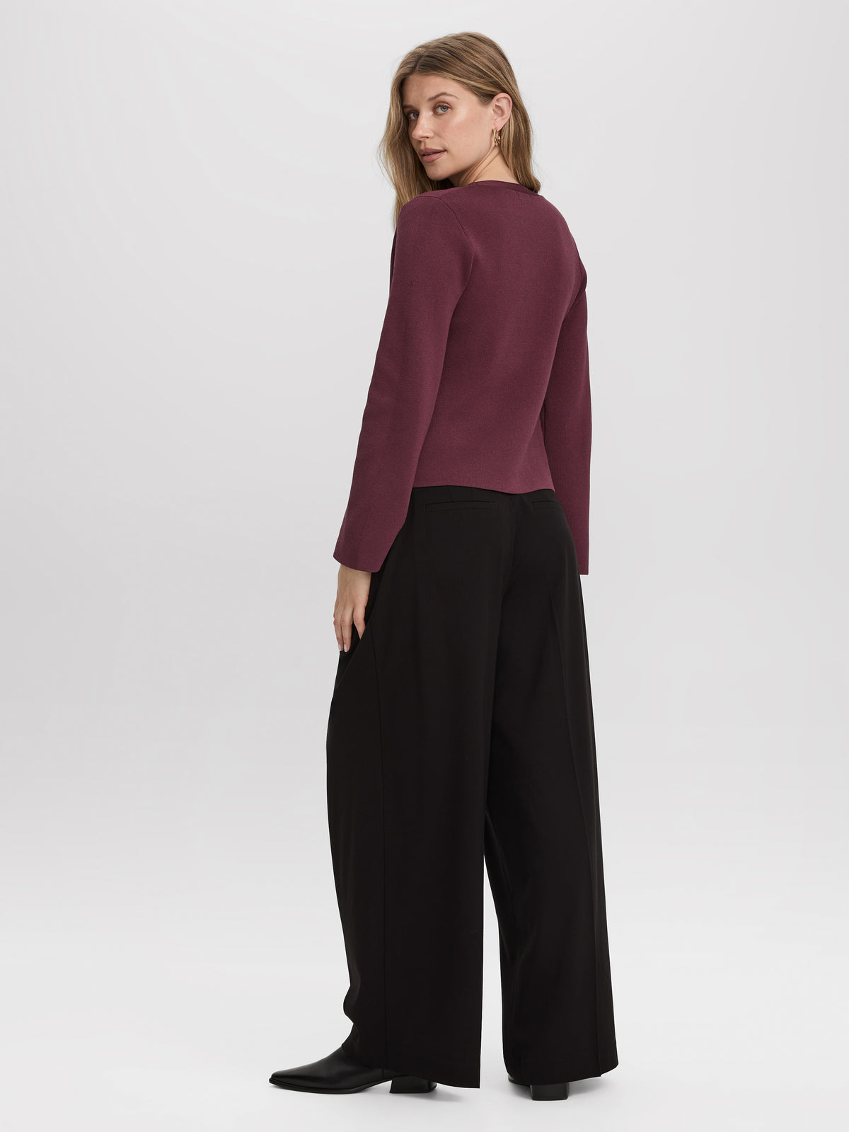 Long-Sleeve V-Neck Wrap Sweater