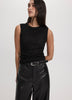 Sleeveless Crew-Neck Lace Top